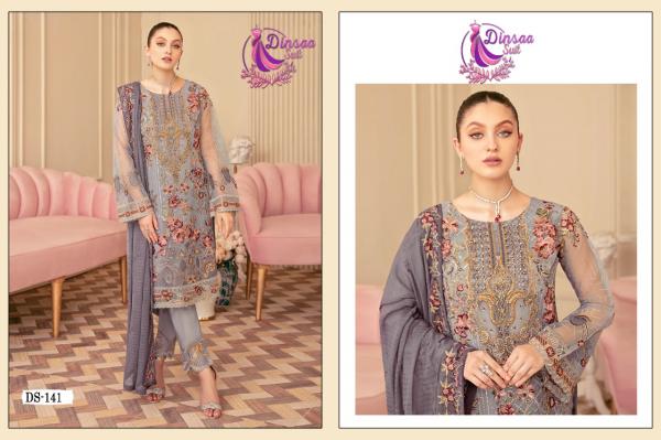 Dinsaa Ramsha 3 Embroidery Georgette Designer Pakistani Salwar Kameez